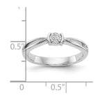 First Promise 14k White Gold Cluster .03 carat Round Diamond Complete Promise/Engagement Ring