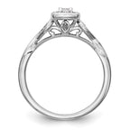 First Promise 14k White Gold Criss-Cross 1/5 carat Round Diamond Complete Promise/Engagement Ring