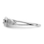 First Promise 14k White Gold Criss-Cross 1/5 carat Round Diamond Complete Promise/Engagement Ring