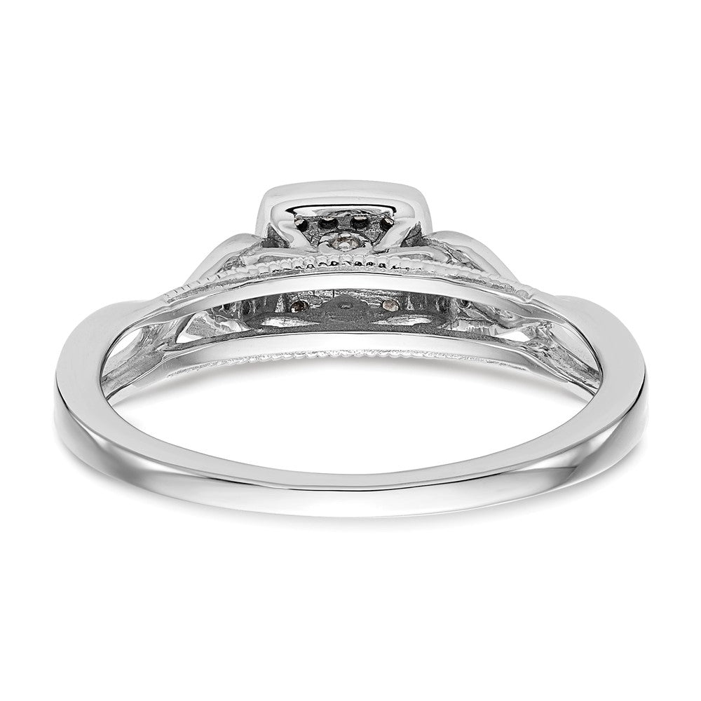 First Promise 14k White Gold Criss-Cross 1/5 carat Round Diamond Complete Promise/Engagement Ring