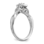 First Promise 14k White Gold Criss-Cross 1/5 carat Round Diamond Complete Promise/Engagement Ring
