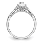 First Promise 14k White Gold Criss-Cross 1/3 carat Round Diamond Complete Promise/Engagement Ring