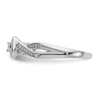 First Promise 14k White Gold Criss-Cross 1/3 carat Round Diamond Complete Promise/Engagement Ring