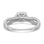 First Promise 14k White Gold Criss-Cross 1/3 carat Round Diamond Complete Promise/Engagement Ring