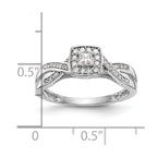 First Promise 14k White Gold Criss-Cross 1/3 carat Round Diamond Complete Promise/Engagement Ring