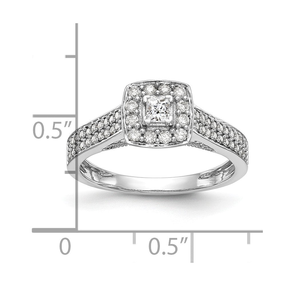 14K White Gold Complete Diamond Promise/Engagement Ring