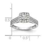 14K White Gold Complete Diamond Promise/Engagement Ring
