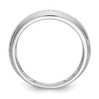 14K White Gold Diamond Trio Men's Wedding Band