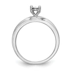 14K White Gold AA Quality 1/8 carat Diamond Trio Complete Engagement Ring