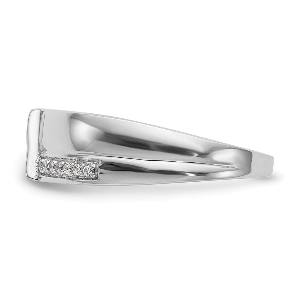14K White Gold Complete Diamond Trio Ladies Wedding Band