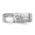 14K White Gold Complete Diamond Trio Ladies Wedding Band