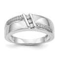 14K White Gold Complete Diamond Trio Ladies Wedding Band