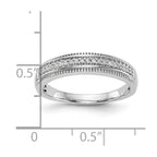14K White Gold AA Quality 1/10 carat Diamond Trio Complete Ladies Wedding Band