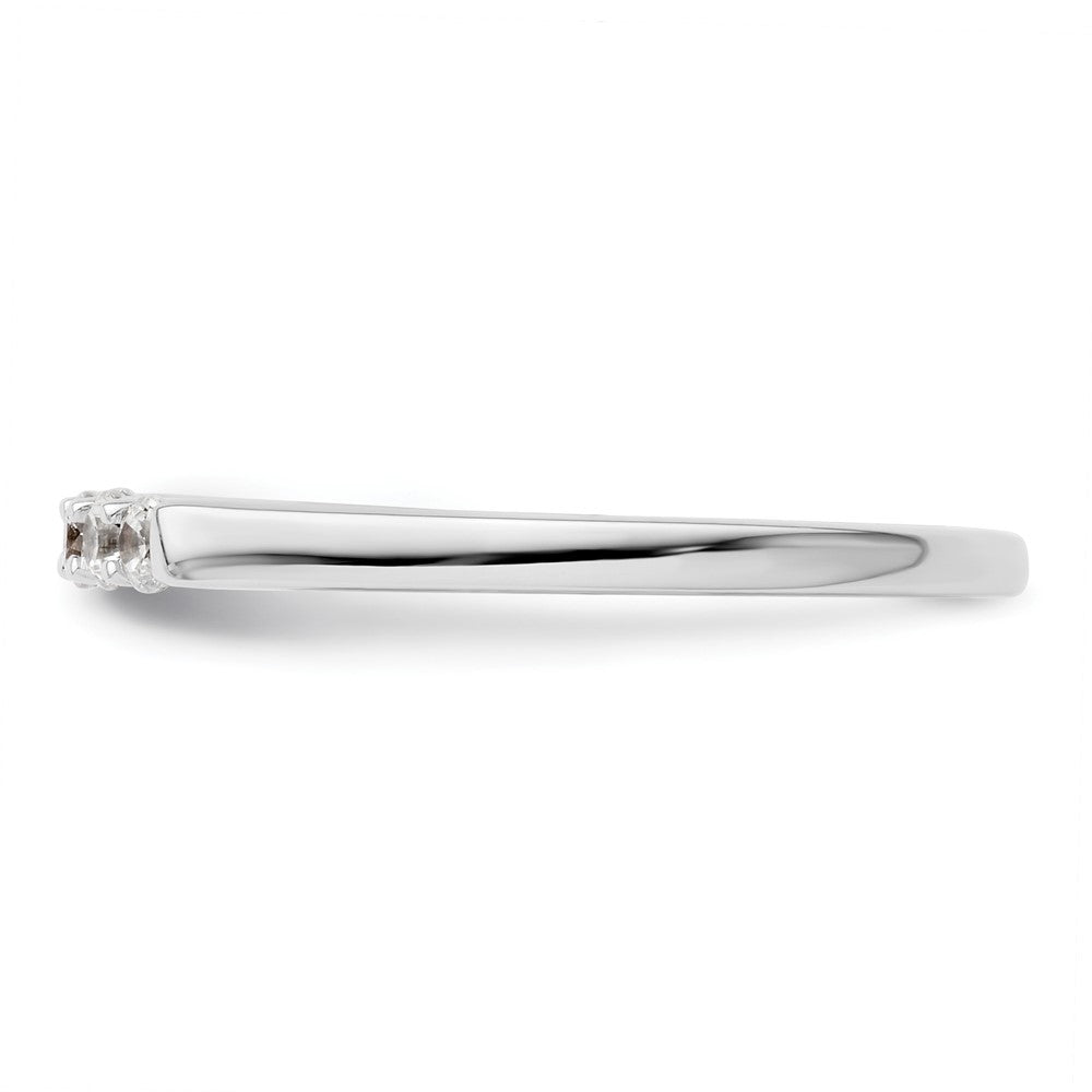 14K White Gold 5-Stone Shared Prong 1/4 carat Round Complete Diamond Band