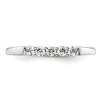 14K White Gold 5-Stone Shared Prong 1/4 carat Round Complete Diamond Band