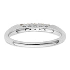 14K White Gold 5-Stone Shared Prong 1/4 carat Round Complete Diamond Band