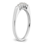 14K White Gold 5-Stone Shared Prong 1/4 carat Round Complete Diamond Band