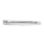 14K White Gold 5-Stone Shared Prong 1/3 carat Round Complete Diamond Band