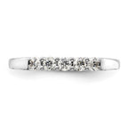 14K White Gold 5-Stone Shared Prong 1/3 carat Round Complete Diamond Band