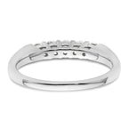 14K White Gold 5-Stone Shared Prong 1/3 carat Round Complete Diamond Band