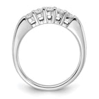 14K White Gold 5-Stone Shared Prong 1/2 carat Round Complete Diamond Band
