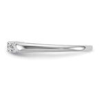 14K White Gold 5-Stone Shared Prong 1/2 carat Round Complete Diamond Band