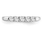 14K White Gold 5-Stone Shared Prong 1/2 carat Round Complete Diamond Band