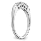 14K White Gold 5-Stone Shared Prong 1/2 carat Round Complete Diamond Band