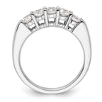14K White Gold 5-Stone Shared Prong 3/4 carat Round Complete Diamond Band