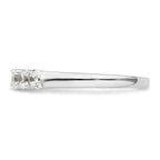 14K White Gold 5-Stone Shared Prong 3/4 carat Round Complete Diamond Band