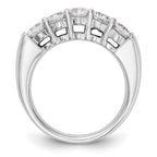 14K White Gold 5-Stone Shared Prong 1 carat Round Complete Diamond Band