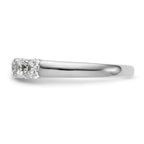 14K White Gold 5-Stone Shared Prong 1 carat Round Complete Diamond Band