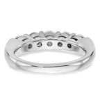 14K White Gold 5-Stone Shared Prong 1 carat Round Complete Diamond Band