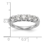 14K White Gold 5-Stone Shared Prong 1 carat Round Complete Diamond Band