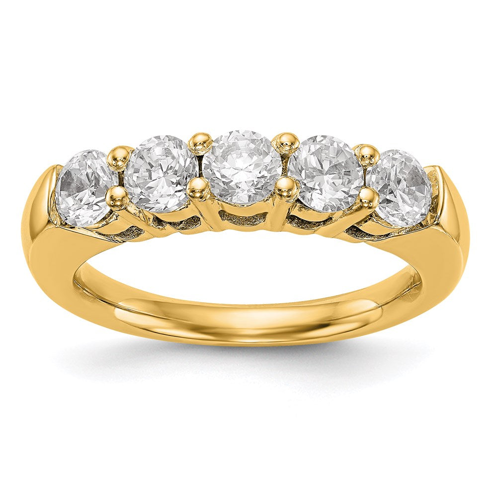 14K Yellow Gold 5-Stone Diamond Band