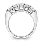 14K White Gold 5-Stone Shared Prong 1.25 carat Round Complete Diamond Band
