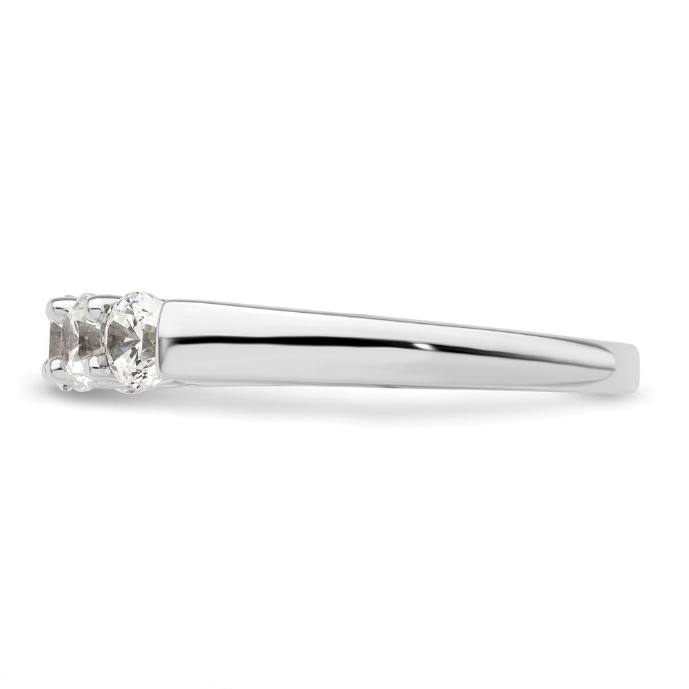 14K White Gold 5-Stone Shared Prong 1.25 carat Round Complete Diamond Band