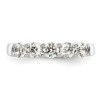 14K White Gold 5-Stone Shared Prong 1.25 carat Round Complete Diamond Band