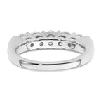 14K White Gold 5-Stone Shared Prong 1.25 carat Round Complete Diamond Band