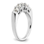 14K White Gold 5-Stone Shared Prong 1.25 carat Round Complete Diamond Band