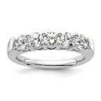 14K White Gold 5-Stone Shared Prong 1.25 carat Round Complete Diamond Band