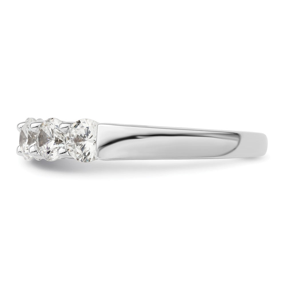 14K White Gold 5-Stone Shared Prong 1.5 carat Round Complete Diamond Band