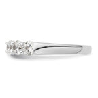 14K White Gold 5-Stone Shared Prong 1.5 carat Round Complete Diamond Band