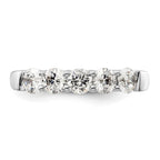 14K White Gold 5-Stone Shared Prong 1.5 carat Round Complete Diamond Band