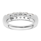 14K White Gold 5-Stone Shared Prong 1.5 carat Round Complete Diamond Band
