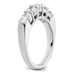 14K White Gold 5-Stone Shared Prong 1.5 carat Round Complete Diamond Band