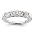 14K White Gold 5-Stone Shared Prong 1.5 carat Round Complete Diamond Band