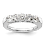 14K White Gold 5-Stone Shared Prong 1.5 carat Round Complete Diamond Band