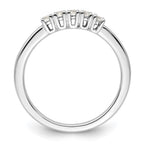 14K White Gold 5-Stone Shared Prong 1/4 carat Round Complete Diamond Band