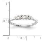14K White Gold 5-Stone Shared Prong 1/4 carat Round Complete Diamond Band